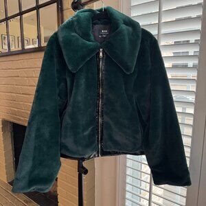 Anthropologie Maeve Zip Up Faux Fur Jacket (NWT!)